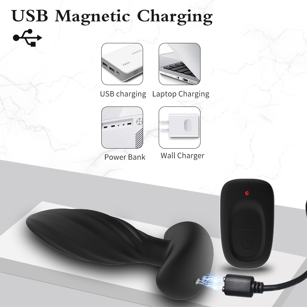 Draadloze afstandsbediening vibrerende anale plug