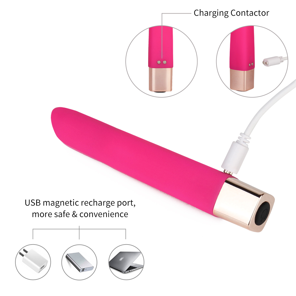 Slanke oplaadbare siliconen kogelvibrator