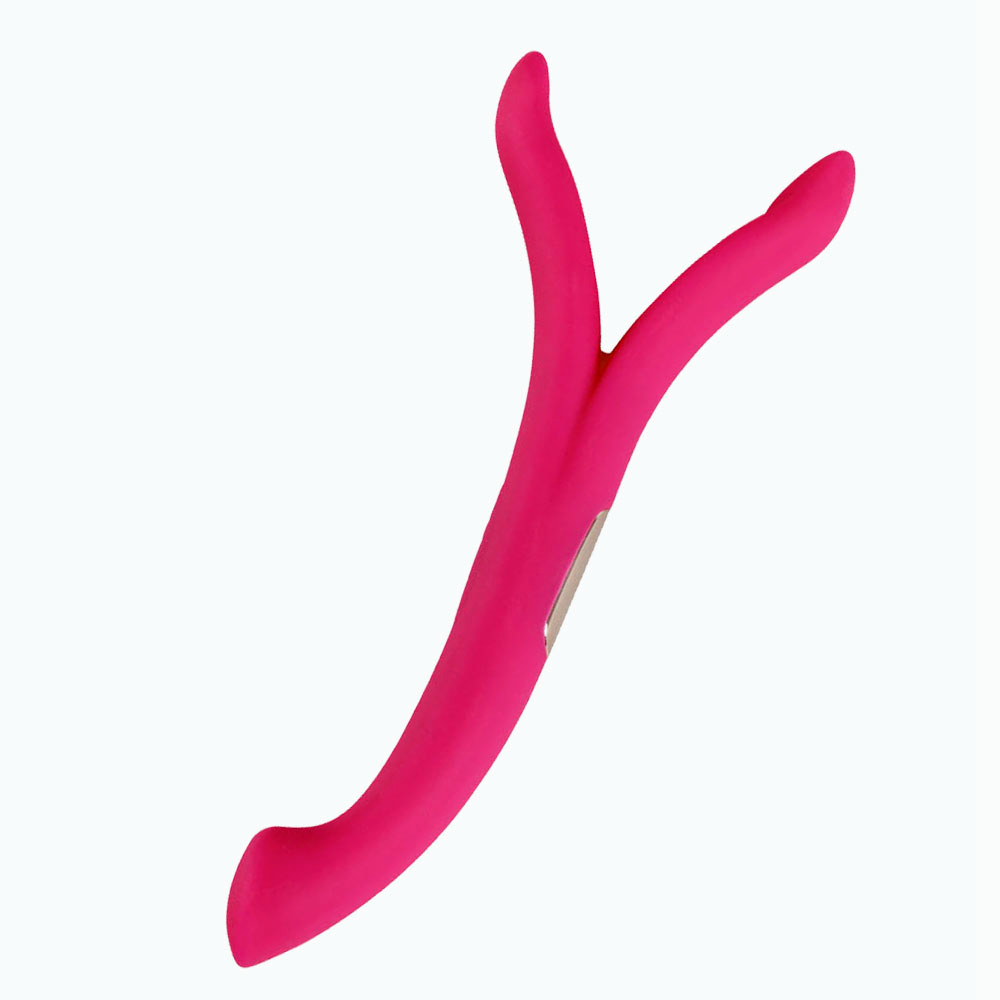 Flexibele siliconen vibrator met twee uiteinden