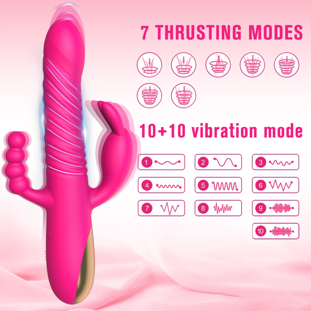 Konijnvibrator met dubbele actie