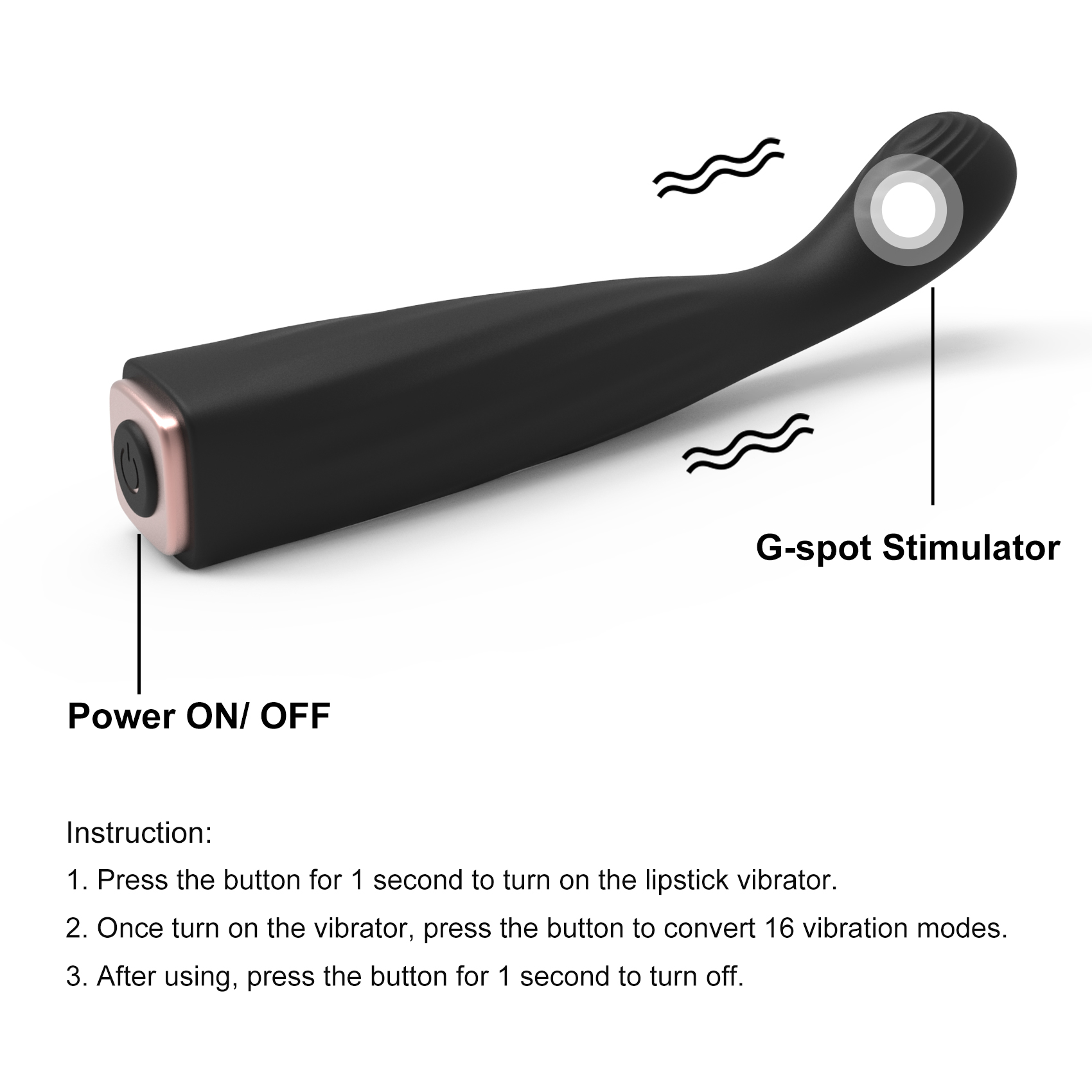 Gebogen G-spot vibrator