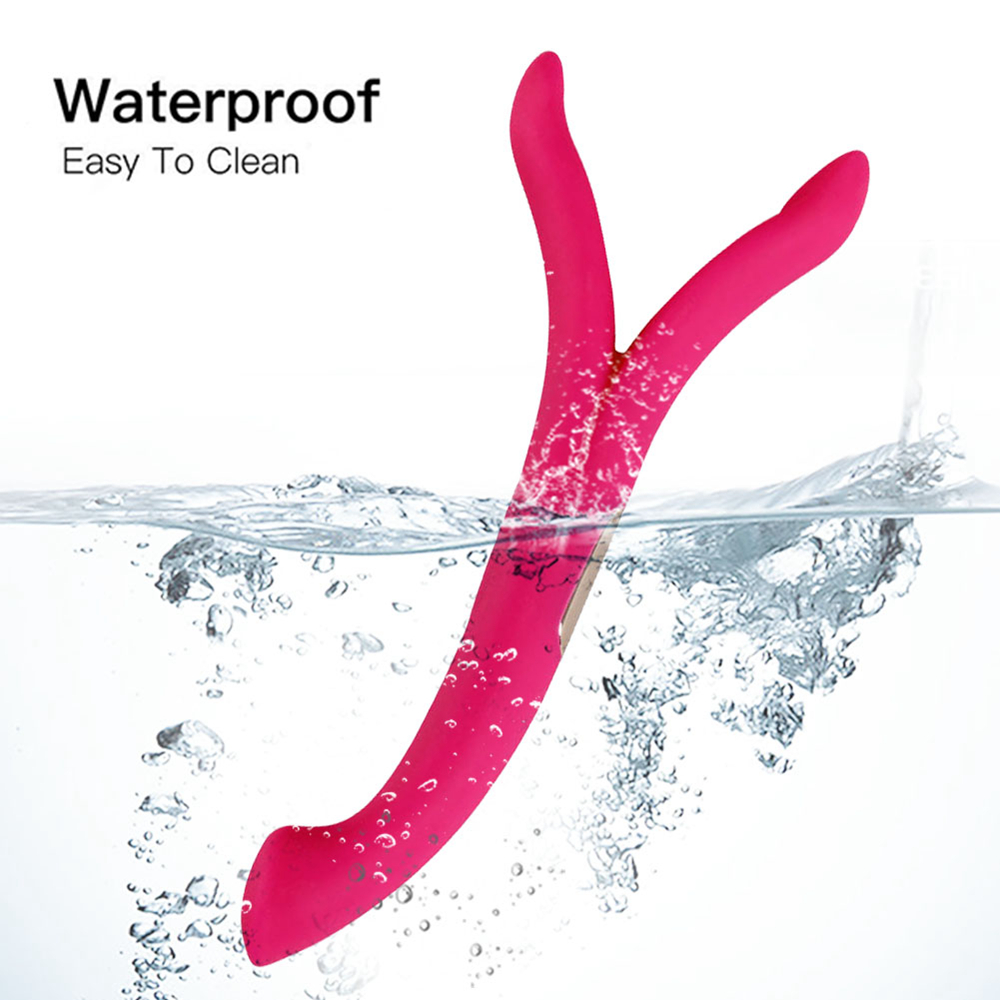 Flexibele siliconen vibrator met twee uiteinden