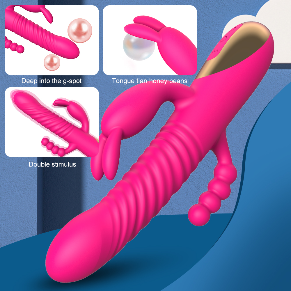 Konijnvibrator met dubbele actie