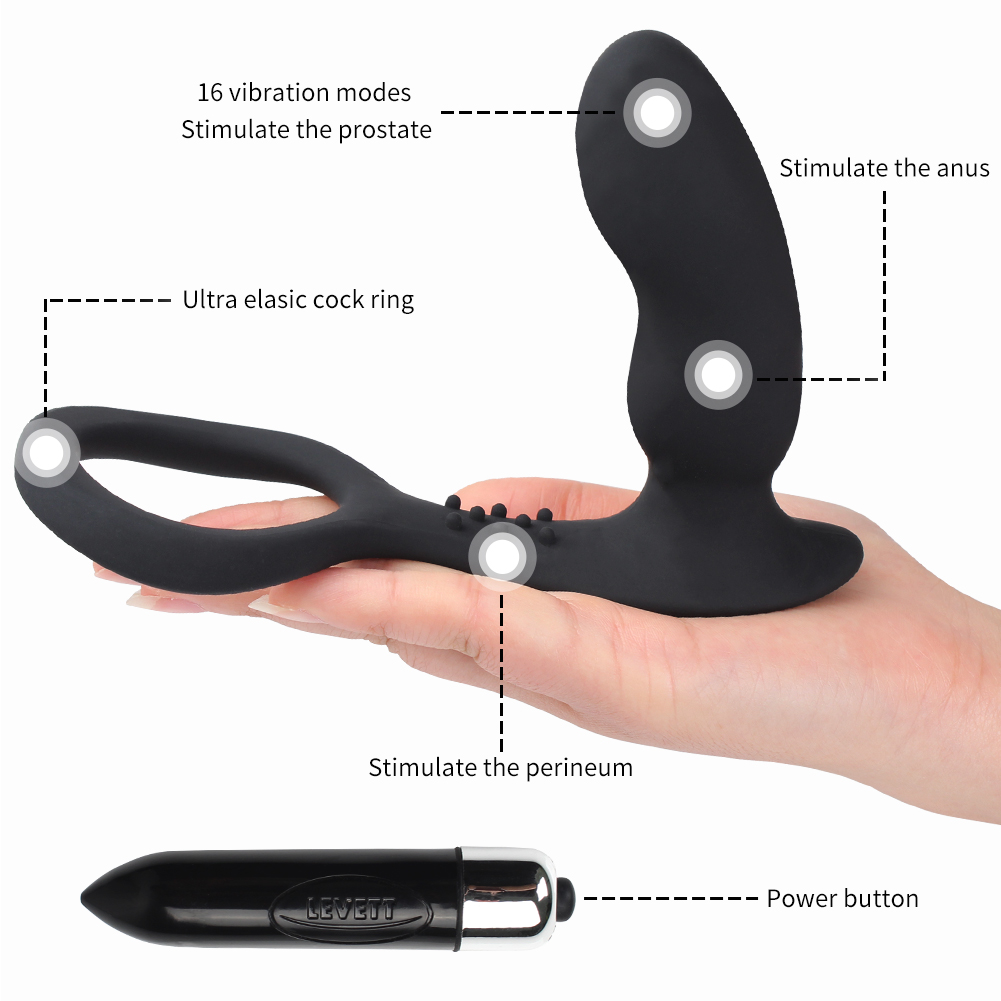 Massage met cockring-butplug