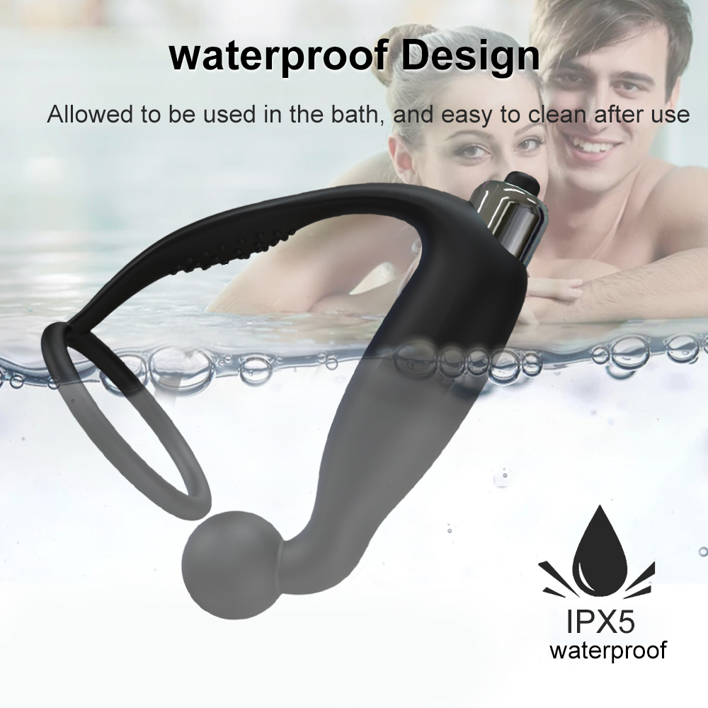Vibrerende prostaatstimulator met buttplug met cockring