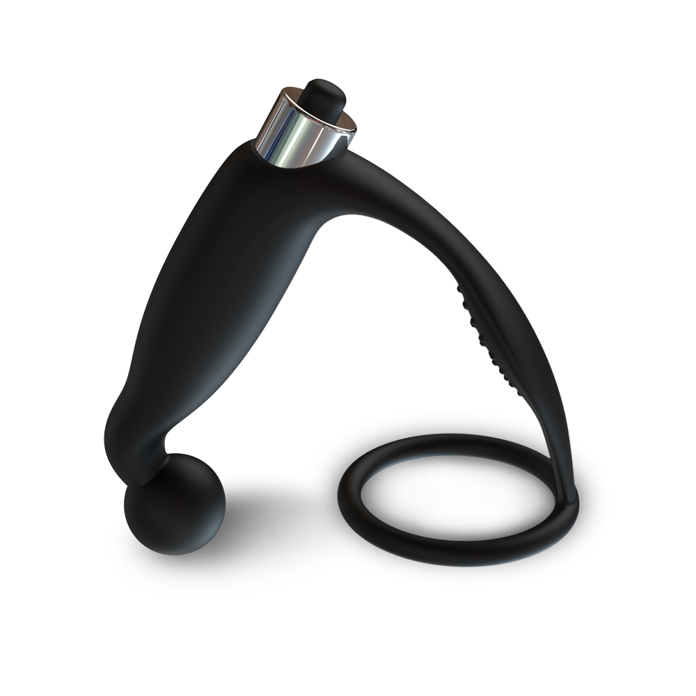 Vibrerende prostaatstimulator met buttplug met cockring