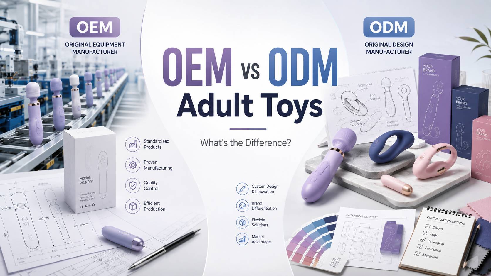 OEM versus ODM speelgoed voor volwassenen: complete gids